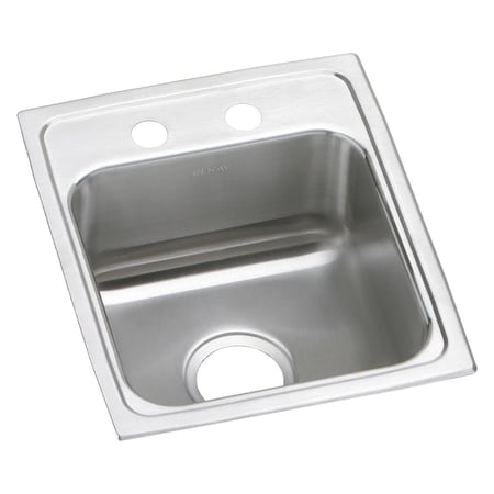 Elkay Lustertone Stainless Steel 15 X 17-1/2 X 6-1/2 Single Bowl Top Mount Ada Sink LRADQ1517652